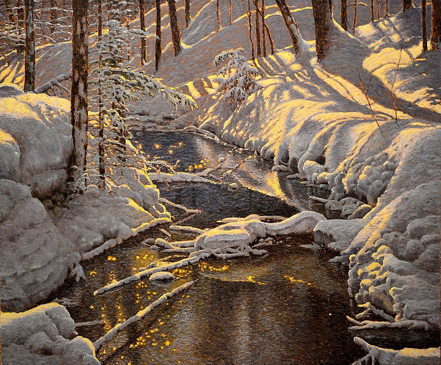 winter paintings richard savoie 20