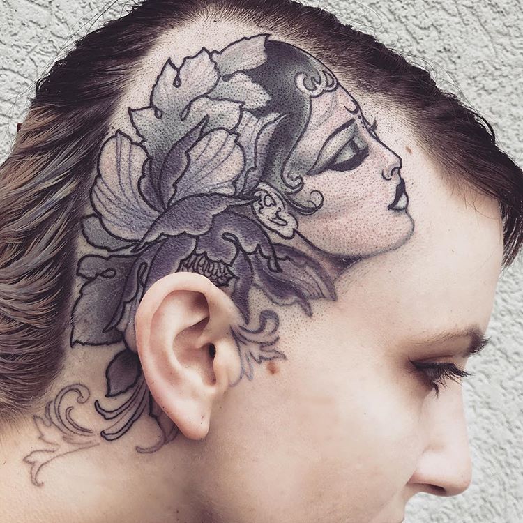 Thế Giới Tattoo  Xăm Hình Nghệ Thuật  Có ai thíc xăm trên đầu ko   Facebook
