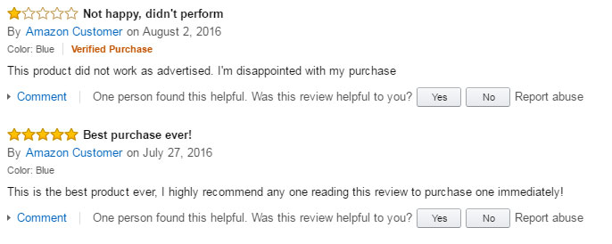 amazon verified purchase reviews