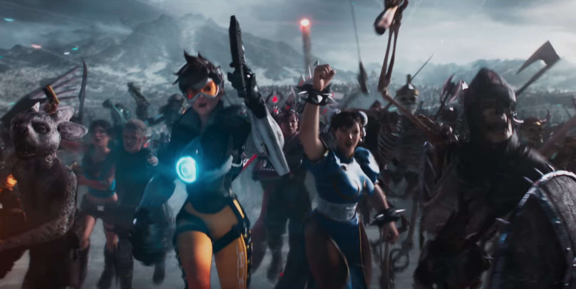 tracer and chun li in ready player one