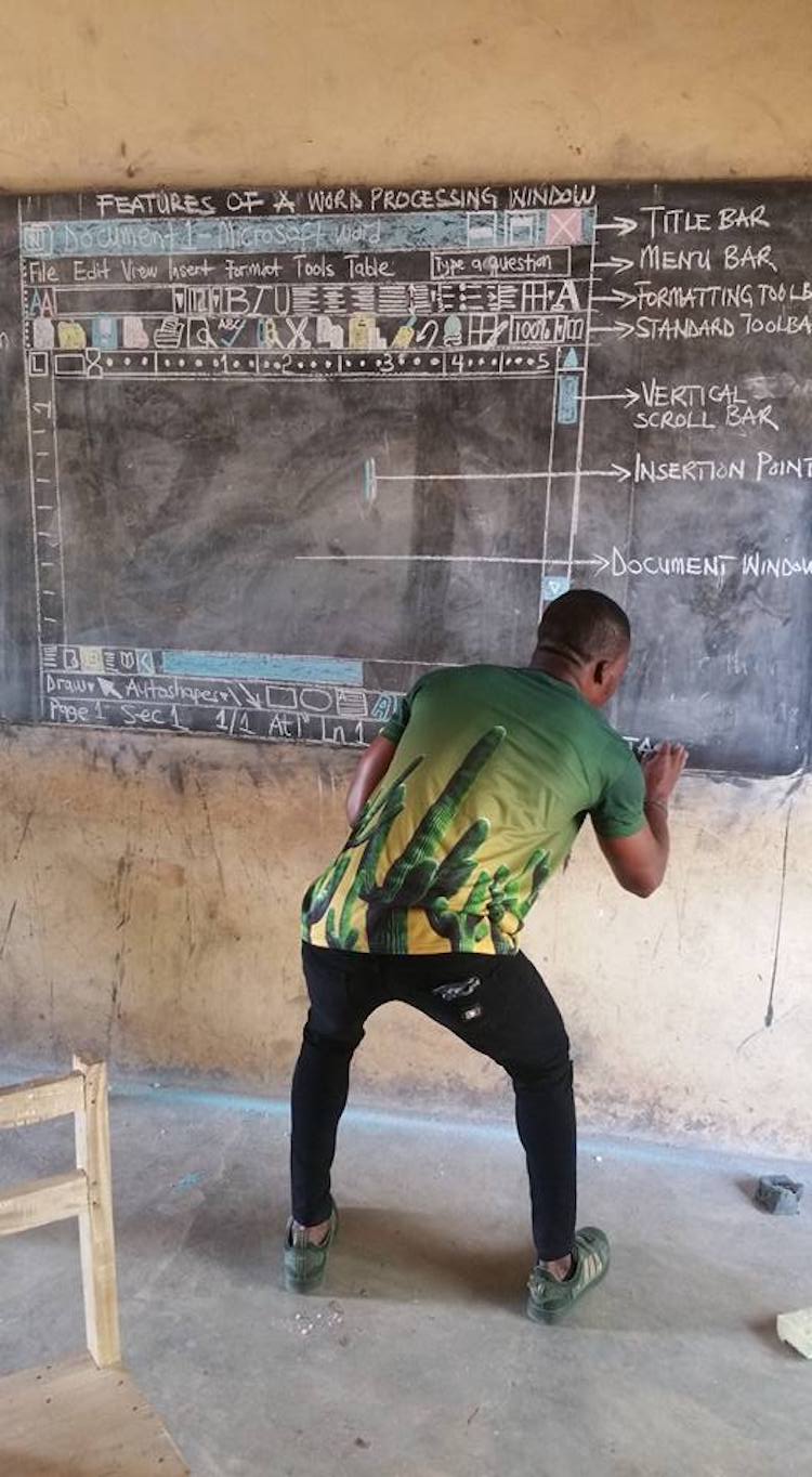 teacher above and beyond chalkboard 1
