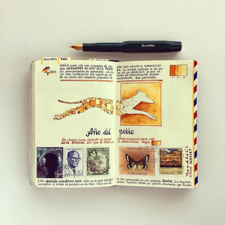 handmade travel notebook jose naranja 25