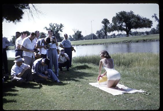 this is what a photoshoot at a photo club looked like in 1957