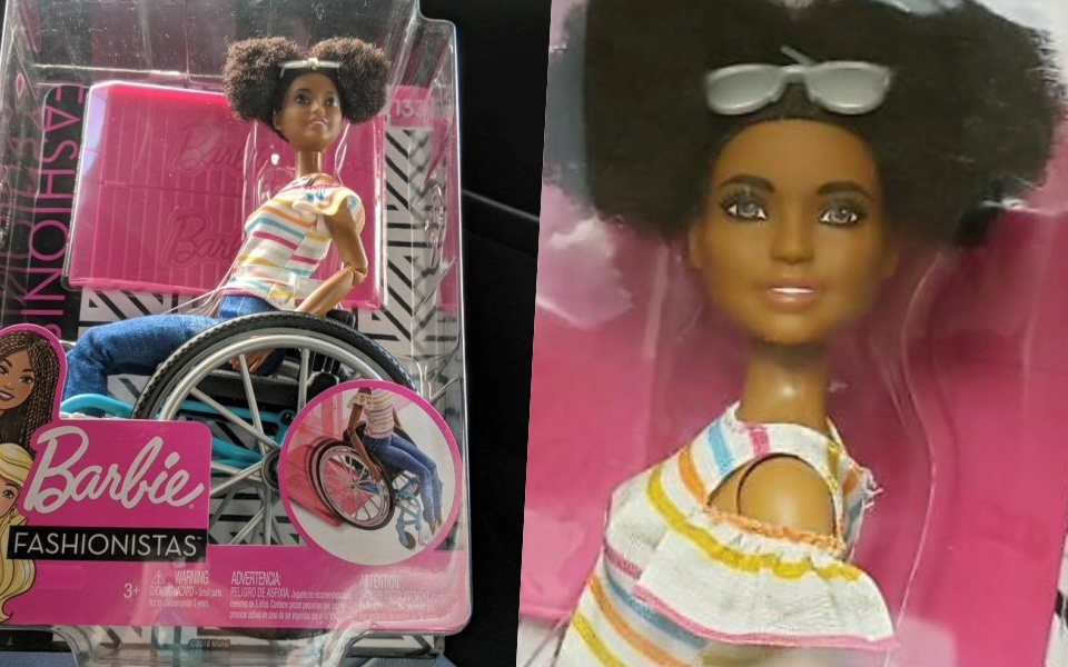 Công ty đồ chơi Mattel ra mắt búp bê Barbie da màu ngồi trên xe lăn