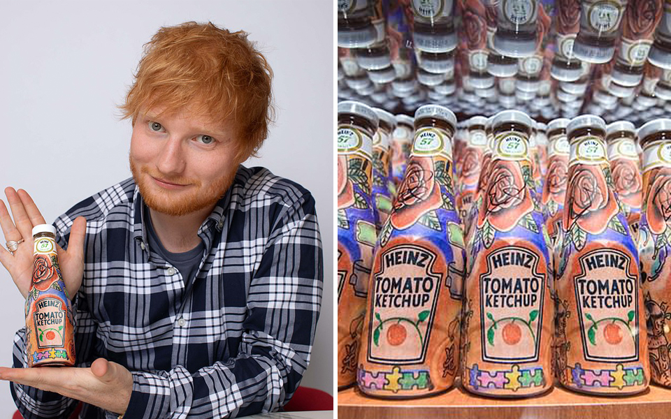 Chai tương cà đắt nhất thế giới do chính Ed Sheeran thiết kế, được bán đấu giá lên đến 42 triệu VNĐ