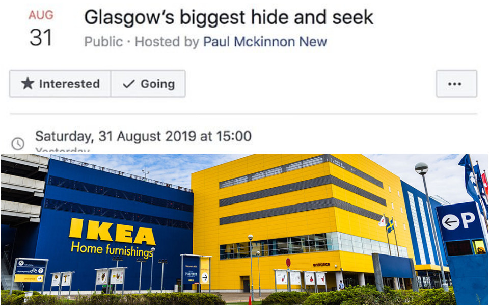 Cảnh sát Scotland được điều động sau khi 3000 người hẹn nhau chơi trốn tìm ở IKEA