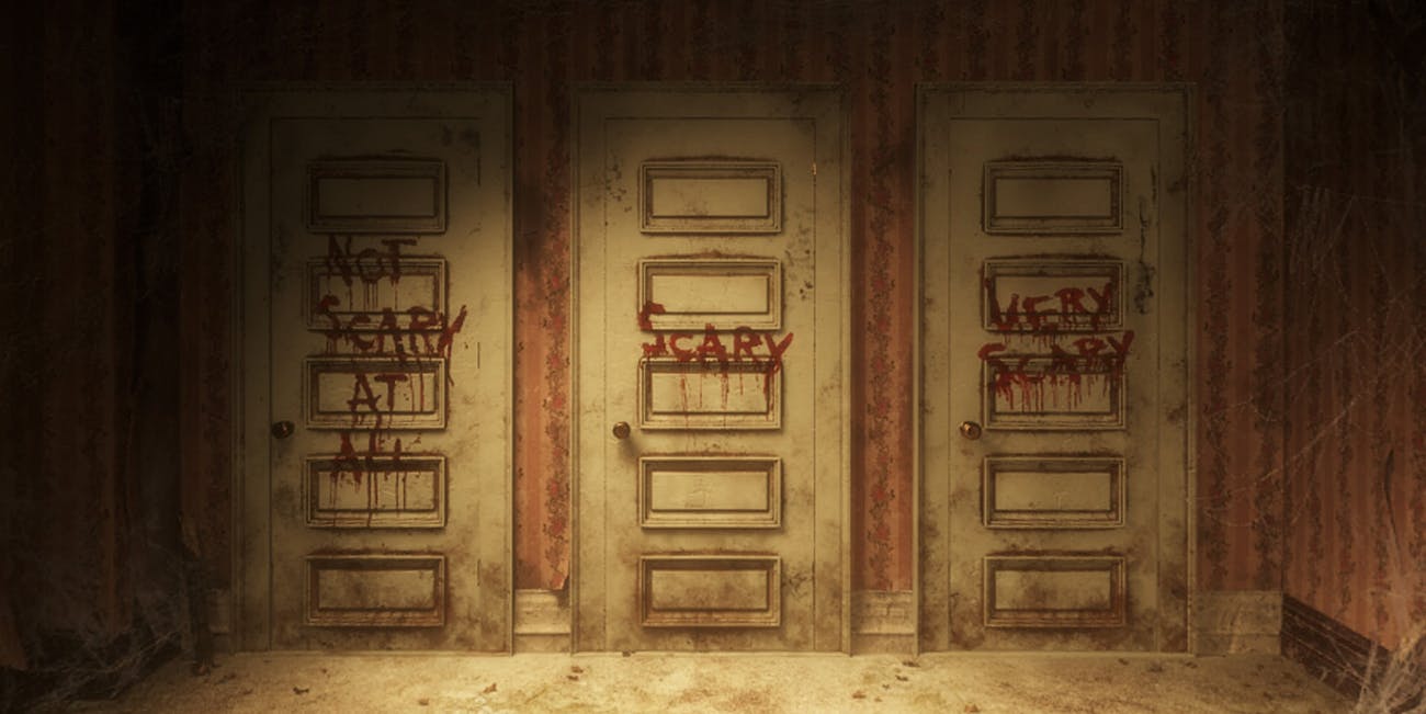 these three doors were also featured in an it themed vr game