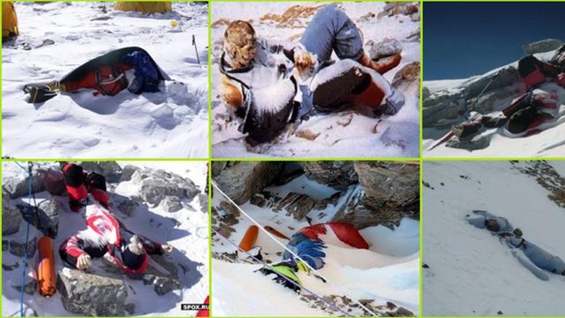 corpos de alpinistas