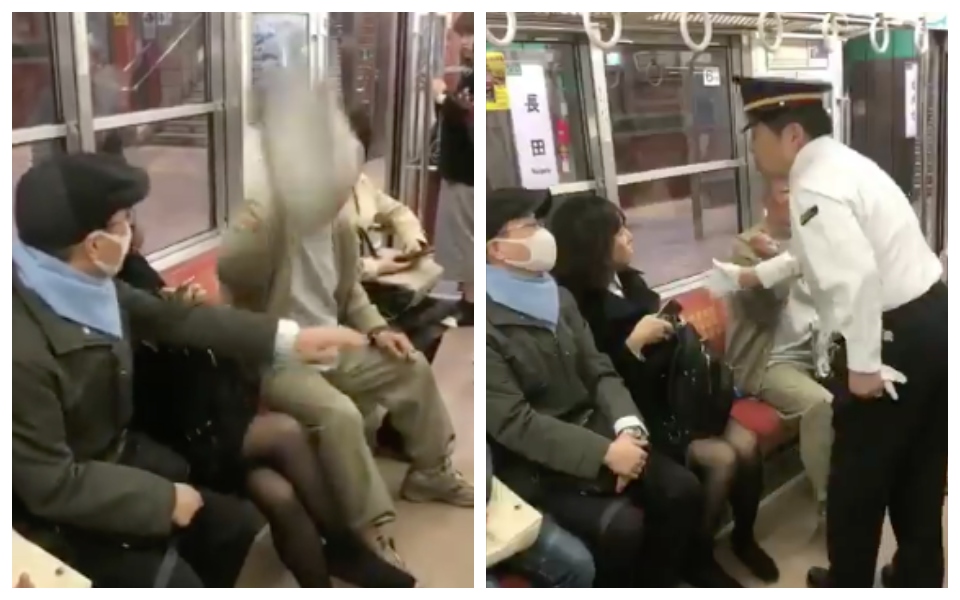 Cô gái Nhật Bản bị ông lão đánh vì bắt chéo chân trên tàu điện ngầm