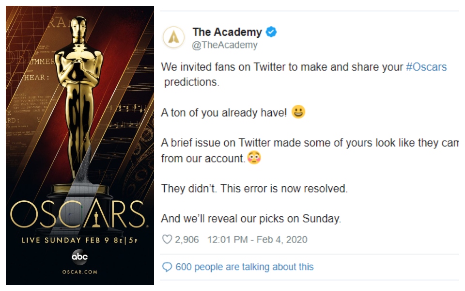 Ban tổ chức Oscar bị hố nặng khi tự đăng tải dự đoán kết quả phim thắng giải của chính họ?