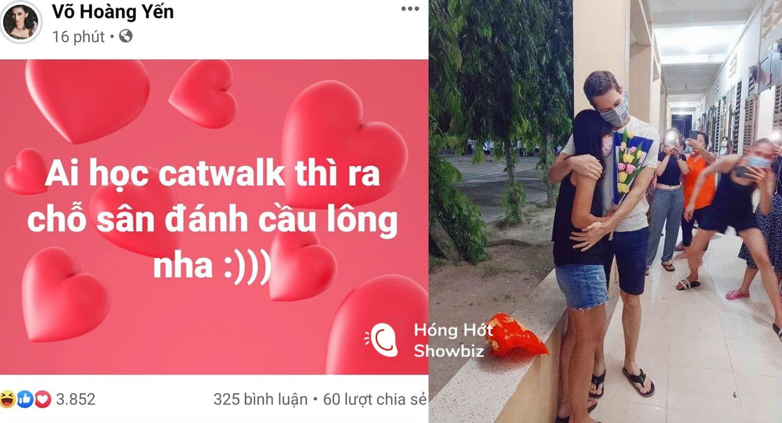 Cảnh siêu mẫu Võ Hoàng Yến hóng hớt một cặp đôi tỏ tình ở điểm cách ly bất ngờ viral khắp chốn vì quá hài