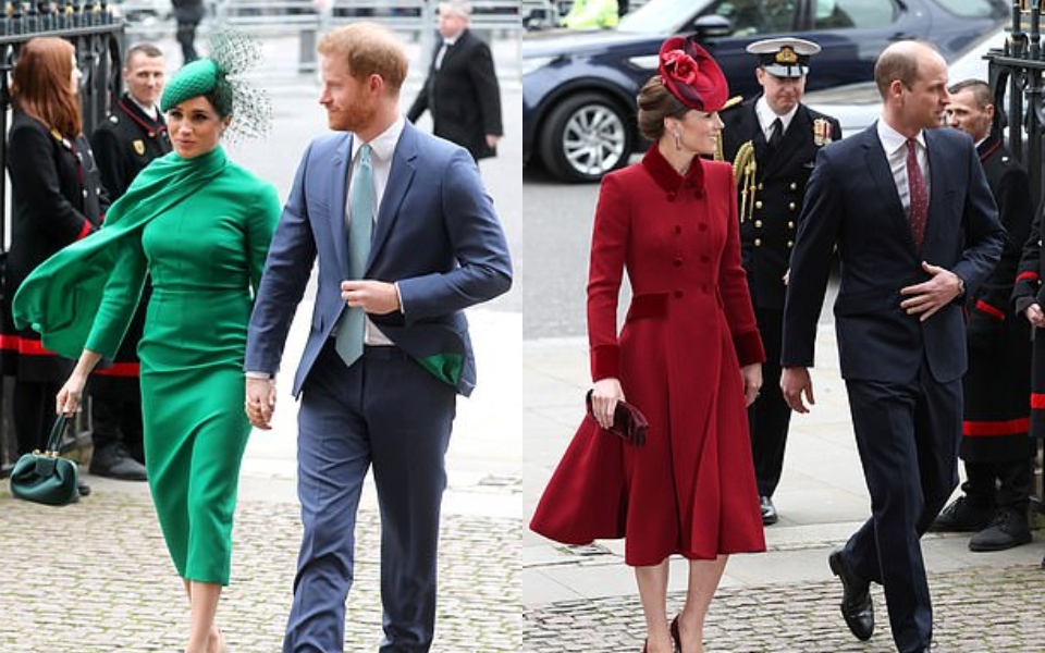 William và Kate cố ý phớt lờ Harry và Meghan tại sự kiện hoàng gia