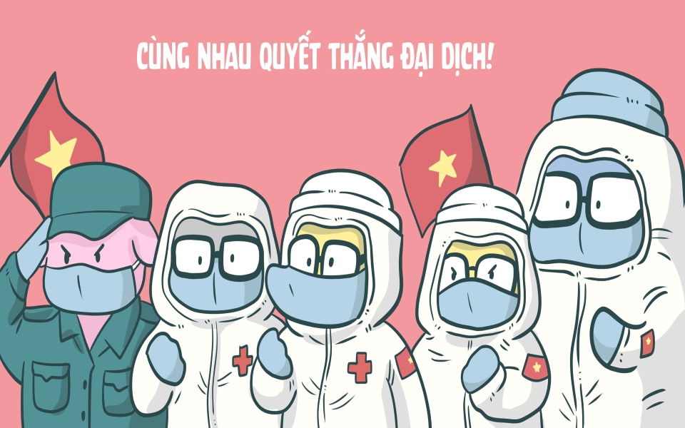 Ấm lòng những bức tranh cổ động tinh thần người Việt Nam giữa đại dịch COVID-19