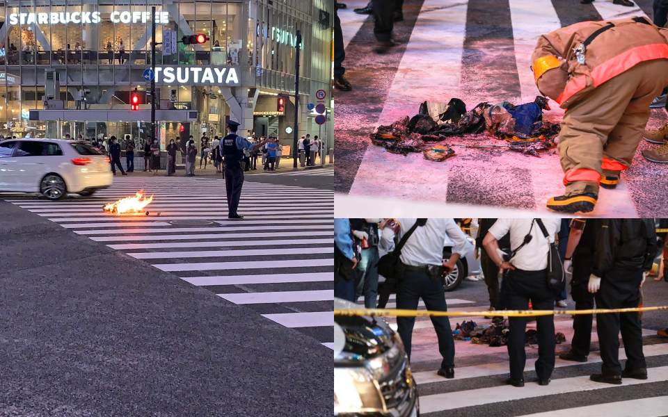 Người đàn ông tự thiêu giữa ngã tư Shibuya sầm uất nhất Nhật Bản
