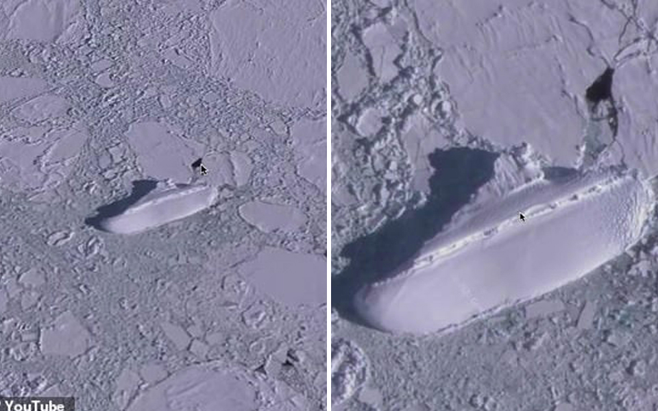 Dân mạng dùng Google Earth vô tình phát hiện một 'tàu băng' dài hơn 121 mét nằm bơ vơ ở Nam Cực