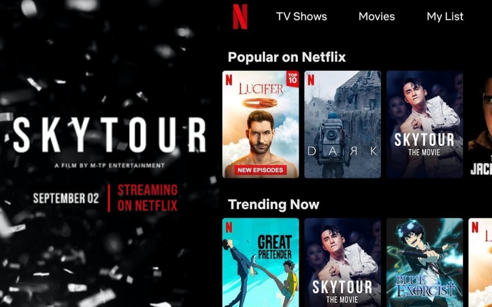 24 giờ sau khi ra mắt trên Netflix, 'Sky Tour: The Movie' leo top Trending phạm vi quốc tế