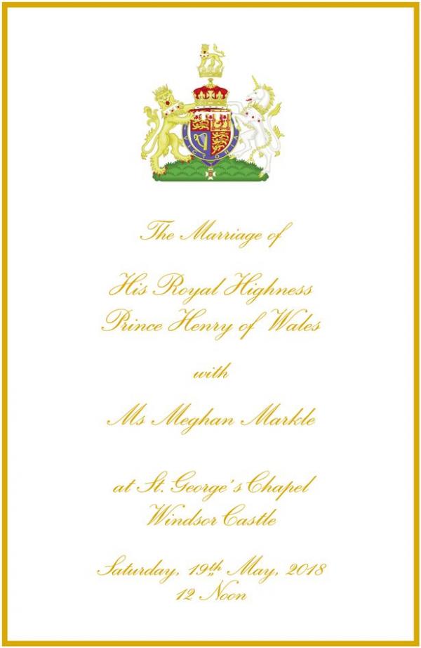 the official order of service for the wedding of prince harry and ms meghan markle