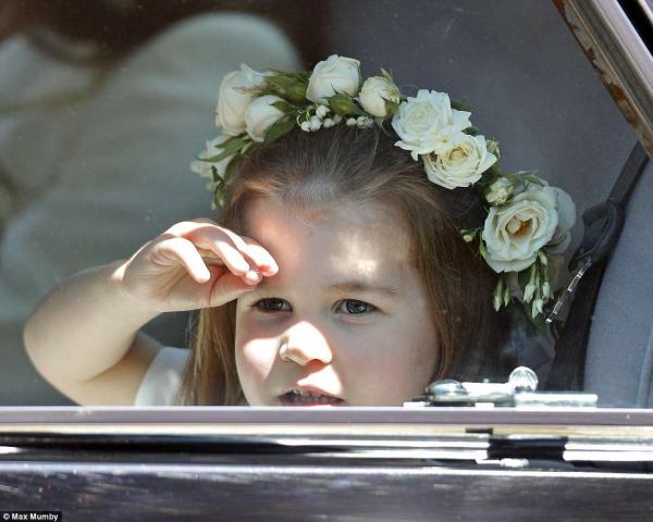 princess charlotte attends the wedding of prince harry meghan markle on saturday afternoon