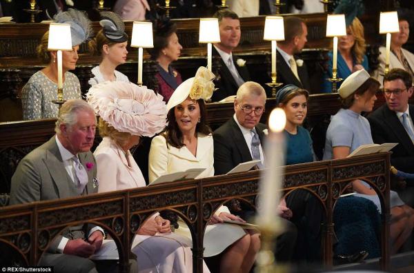 royals including prince charles camilla the duchess of cambridge prince andrew and princesses beatrice and eugenie
