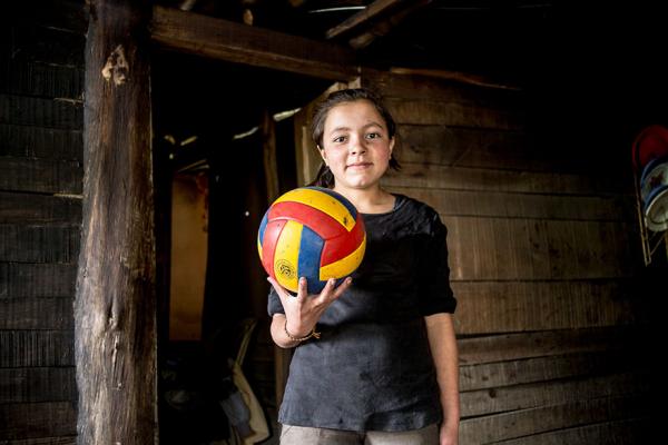 in a colombian home living on 123 month per adult the favorite toy is a volleyball ball