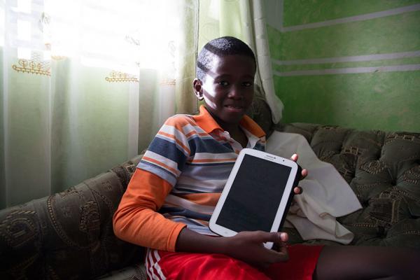 in a kenyan home living on 3 268 month per adult the favorite toy is a tablet computer