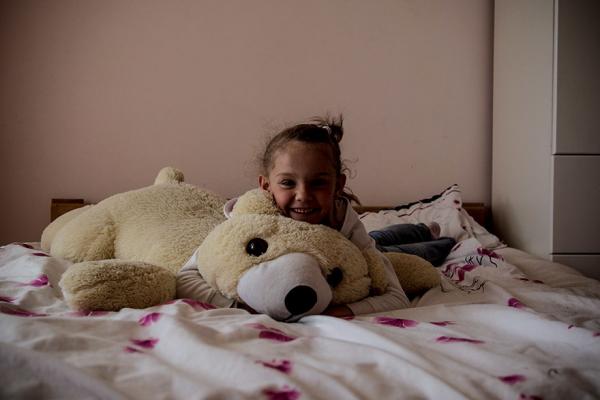 in a ukrainian home living on 10 090 month per adult the favorite toy is a large stuffed animal