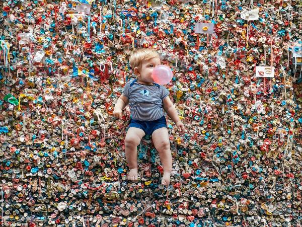 baby gum wall