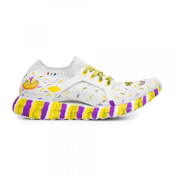 louisiana is well known for mardi gras so i wanted to show the energy of celebration recycle the iconic color palette and make the shoe itself feel like a party on your feet