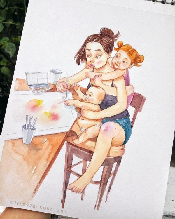 artist makes everyday illustrations that only those who have children will understand 5b29a4394245f 880