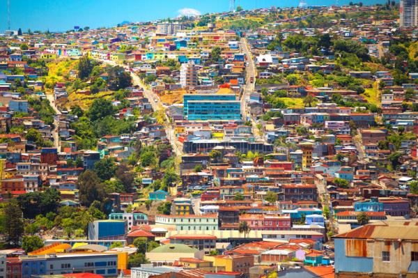 city valparaiso chile colorful buildings hills unesco world heritage 67372195