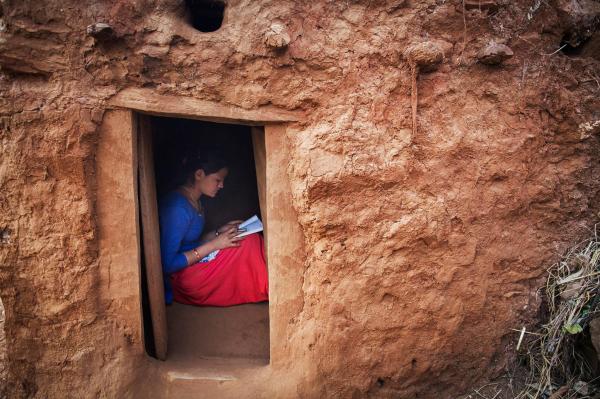 kusum thapa 17 does her school work in her familys chhaupadi hut in the village of dhungani
