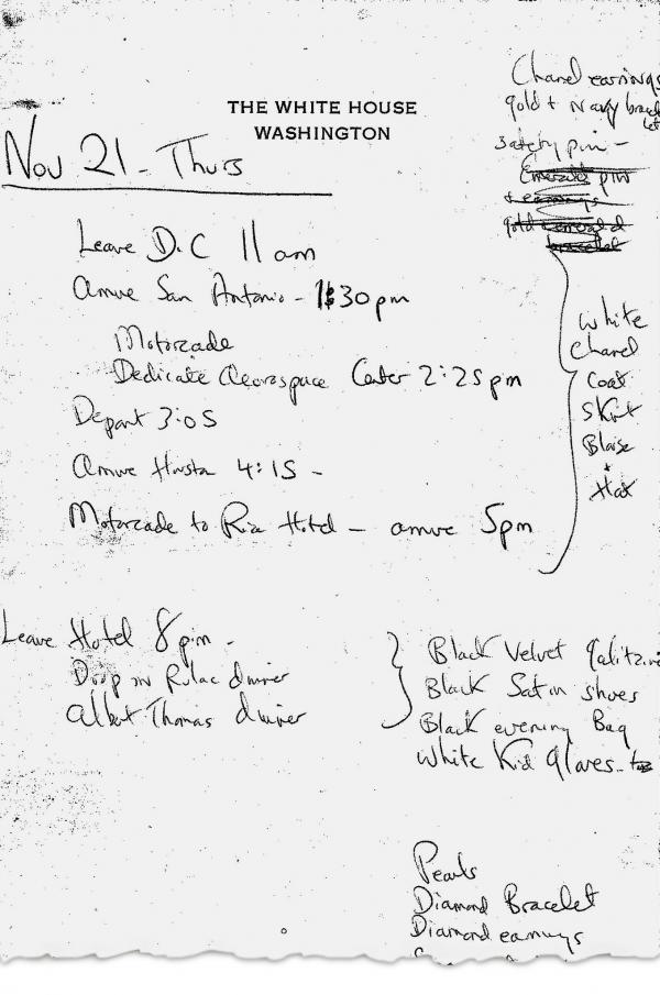 jacqueline kennedy note on assassination 5