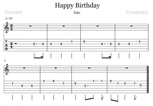 happy birthday chords