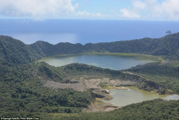 one of raouls volcanic crater lakes taken from the air during lydias trip it took the author and her group two days to reach the island from new z
