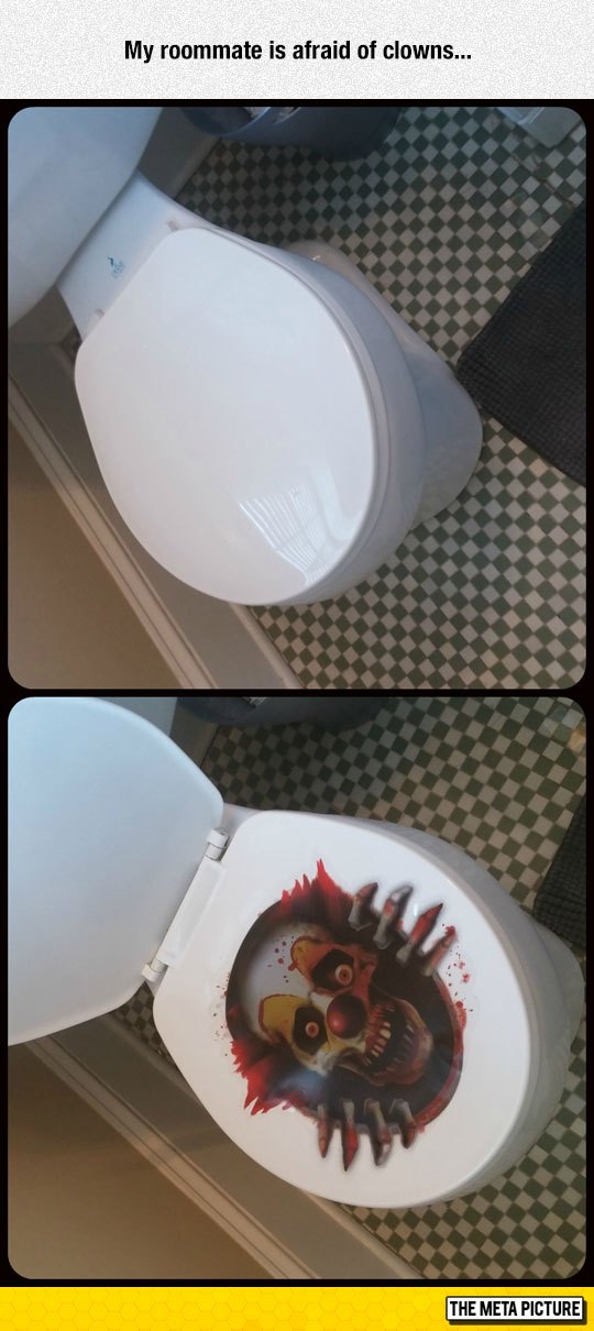 funny toilet halloween prank clown