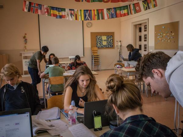 the third floor of the school in mostar is occupied by the united world college an international school where students of different ethnic and religious backgrounds study together