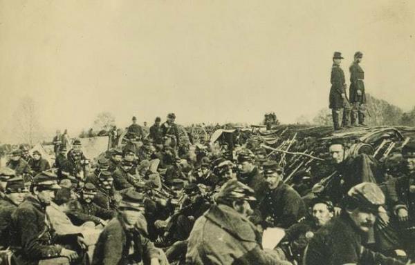 union soldiers set for action at the rappahannock river photo u1
