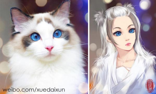 chinese artist creates human version of adorable kittens 5c1b5559af80b 700
