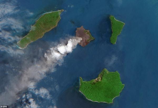 7754554 6524553 nasa released an image of the smoking volcanic island taken from a 23 1545573610429