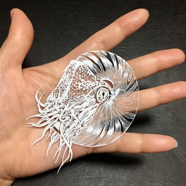 kirie art paper cutting octopus masayo fukuda japan 7