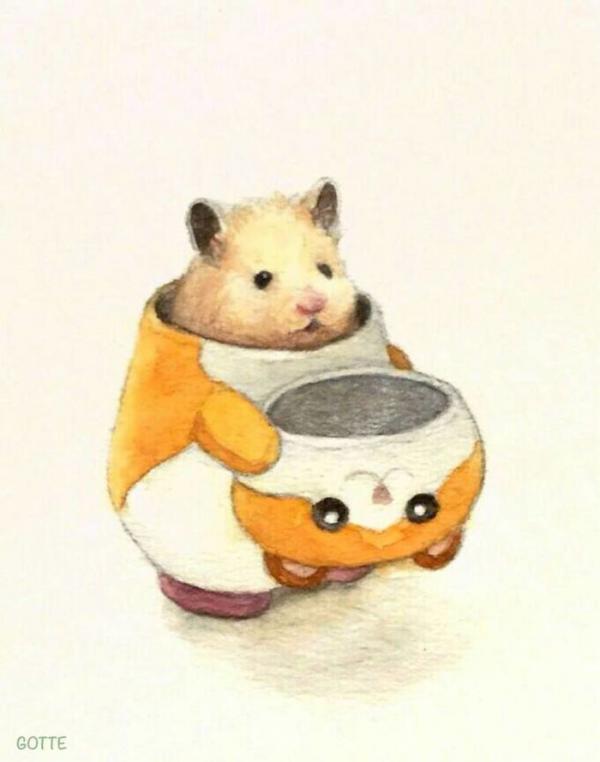 artist illustrates the typical life of a japanese hamster and the result is very cute 5c47fd6199a43 700