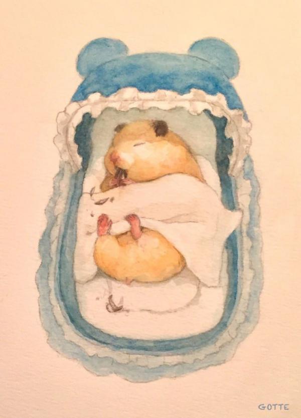 artist illustrates the typical life of a japanese hamster and the result is very cute 5c47fe5450e3c 700