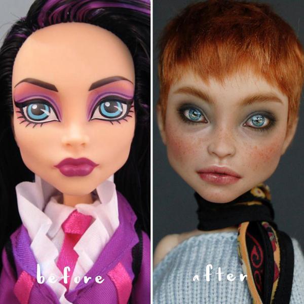 ukrainian artist continues to remove the makeup of dolls and re creates them with an incredibly real look 5c63e10a58698 880