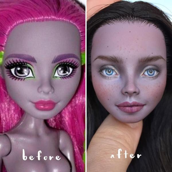 ukrainian artist continues to remove the makeup of dolls and re creates them with an incredibly real look 5c63e11901abf 880