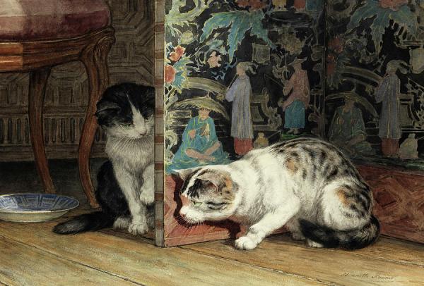 playing cats henriette ronner knip