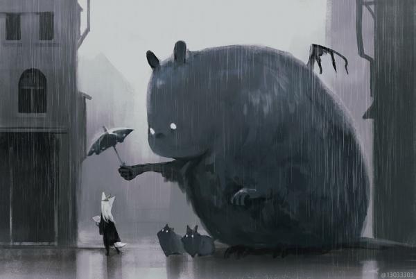 this japanese illustrator gives life to giant animals 5c9b2e80b6eb2 880