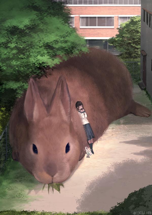 this japanese illustrator gives life to giant animals 5c9b2e8fe6e71 880