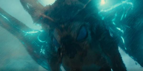 close up look at mothra in godzilla king of the monsters