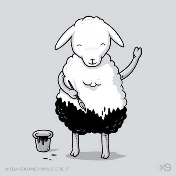 dark humor illustrations sheep