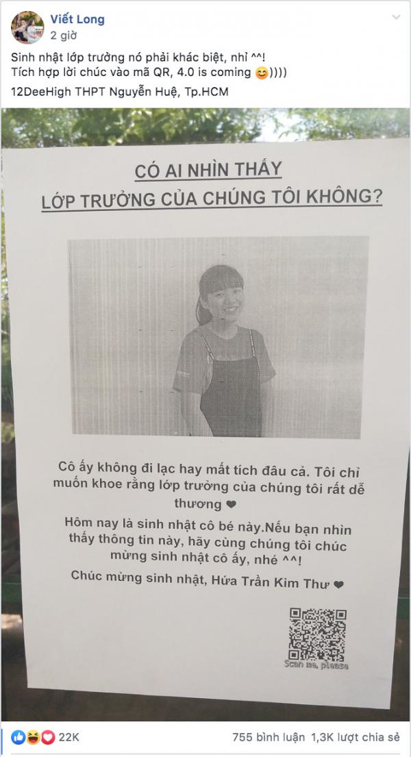 lost bird lop truong duoc dan thong bao chuc mung sinh nhat 5